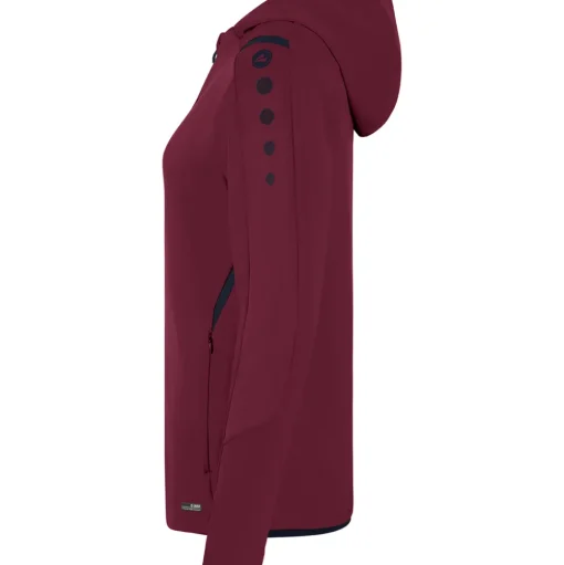 Jako Damen Trainingsjacke mit Kapuze Challenge rot-blau