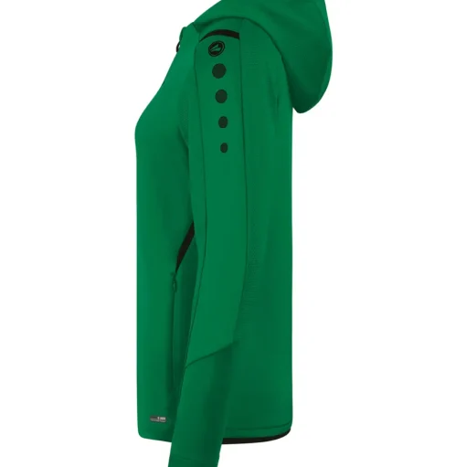 Jako Damen Trainingsjacke mit Kapuze Challenge grün-schwarz