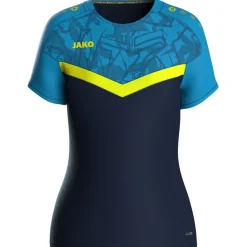 Jako Damen T-Shirt Iconic marine/JAKO blau/neongelb