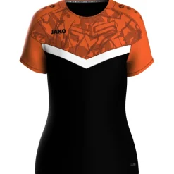 Jako Damen T-Shirt Iconic schwarz/neonorange