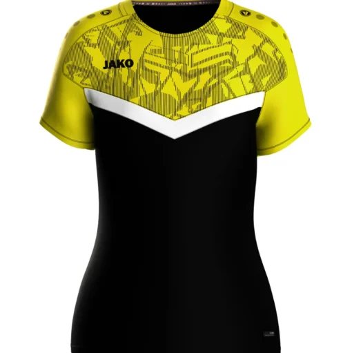 Jako Damen T-Shirt Iconic schwarz/soft yellow