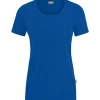 Jako Damen T-Shirt Organic Stretch blau