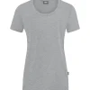 Jako Damen T-Shirt Organic Stretch grau