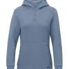 Jako Damen Zip Hoodie Pro Casual smokey blue