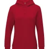 Jako Damen Zip Hoodie Pro Casual chili rot