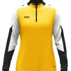 Jako Damen Ziptop Dynamic Damen gelb-weiß-schwarz