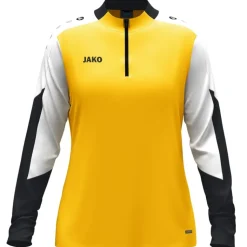 Jako Damen Ziptop Dynamic Damen gelb-weiß-schwarz