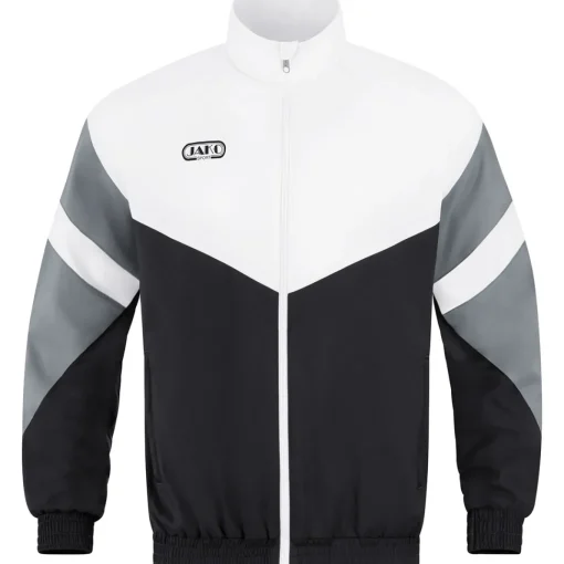 Jako Herren Freizeitjacke Retro schwarz/weiß/steingrau