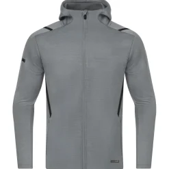 Jako Herren Kapuzenjacke Challenge grau-schwarz