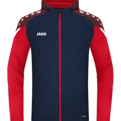 Jako Herren Kapuzenjacke Performance blau-rot