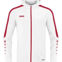 Jako Herren Kapuzenjacke Power weiß/rot
