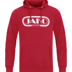 Jako Herren Kapuzensweat Retro rot