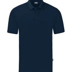 Jako Herren Polo Organic Stretch blau