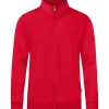 Jako Herren Sweatjacke Doubletex rot