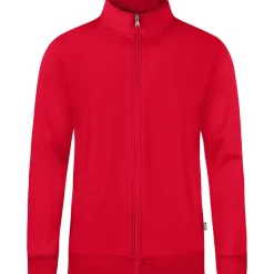 Jako Herren Sweatjacke Doubletex rot
