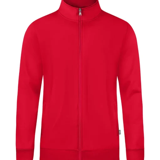 Jako Herren Sweatjacke Doubletex rot