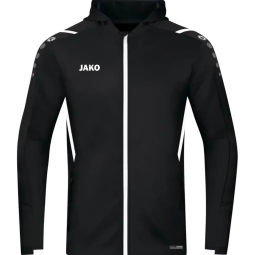 Jako Herren Trainingsjacke mit Kapuze Challenge schwarz-weiß