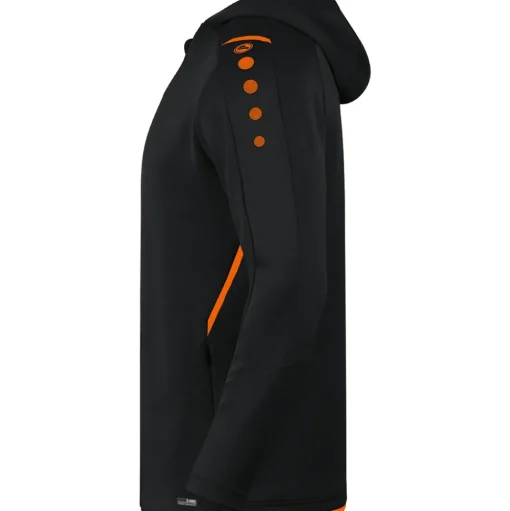 Jako Herren Trainingsjacke Kapuze Challenge schwarz-orange