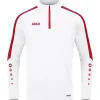 Jako Herren Ziptop Power weiß/rot