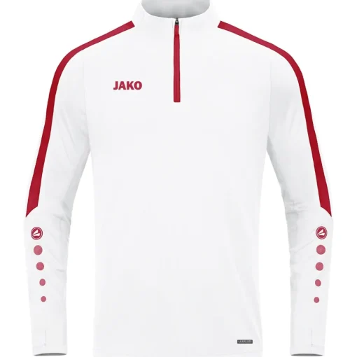 Jako Herren Ziptop Power weiß/rot