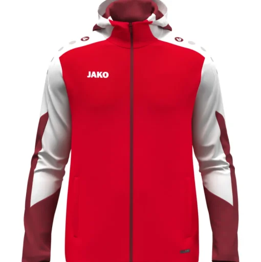 Jako Kapuzenjacke Dynamic rot-weiß-dunkelrot