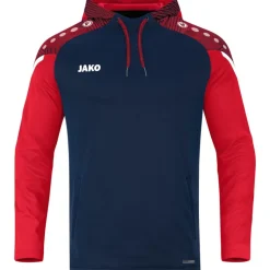 Jako Kapuzensweat Performance marine/rot