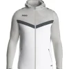 Jako Kinder Kapuzenjacke Iconic weiß/soft grey/anthra light