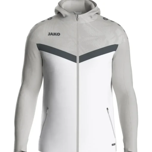 Jako Kinder Kapuzenjacke Iconic weiß/soft grey/anthra light
