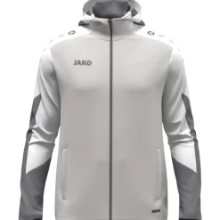 Jako Kinder Kapuzenjacke Dynamic hellgrau-weiß-grau