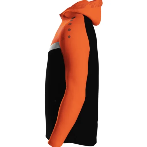 Jako Kinder Kapuzenjacke Iconic schwarz/neonorange