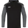 Jako Kinder Kapuzensweat Performance schwarz/anthra light