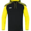 Jako Kinder Kapuzensweat Performance schwarz/soft yellow
