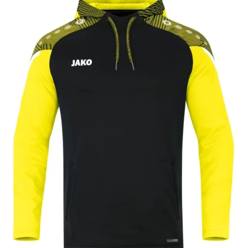 Jako Kinder Kapuzensweat Performance schwarz/soft yellow