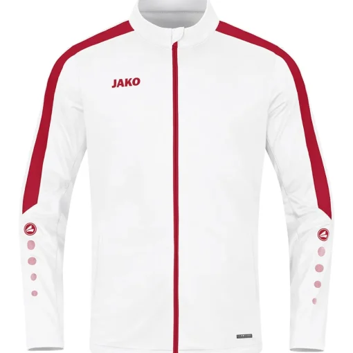 Jako Kinder Polyesterjacke Power weiß/rot