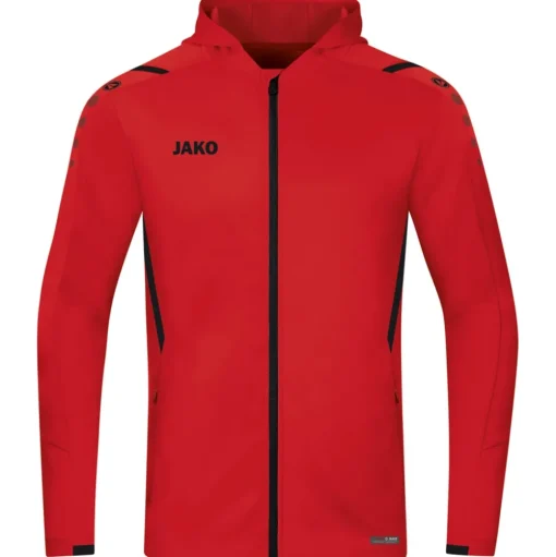 Jako Kinder Trainingsjacke mit Kapuze Challenge rot-schwarz