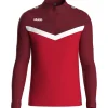 Jako Kinder Ziptop Iconic rot/weinrot