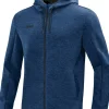 Jako Premium Basics Kapuzenjacke marine meliert