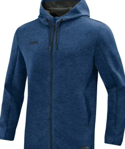 Jako Premium Basics Kapuzenjacke marine meliert
