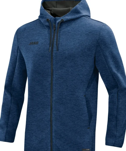 Jako Premium Basics Kapuzenjacke marine meliert
