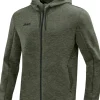 Jako Premium Basics Kapuzenjacke khaki meliert