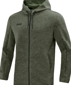 Jako Premium Basics Kapuzenjacke khaki meliert