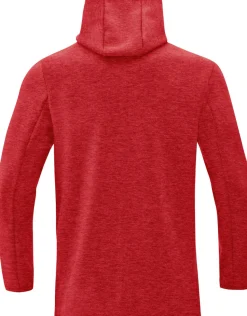 Jako Premium Basics Kapuzenjacke rot meliert