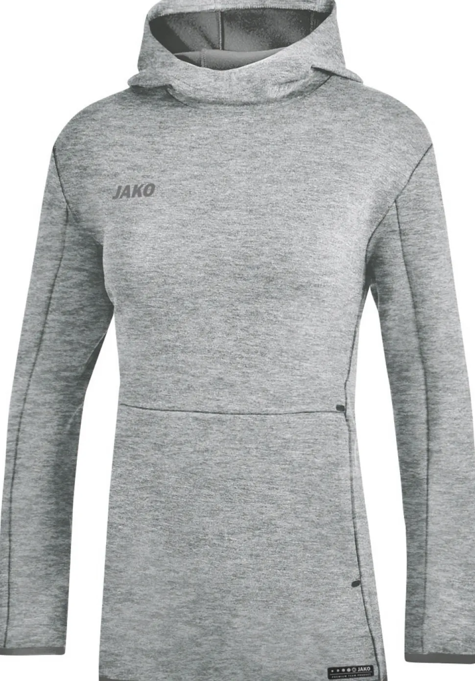 Jako Premium Basics Kapuzensweat grau meliert