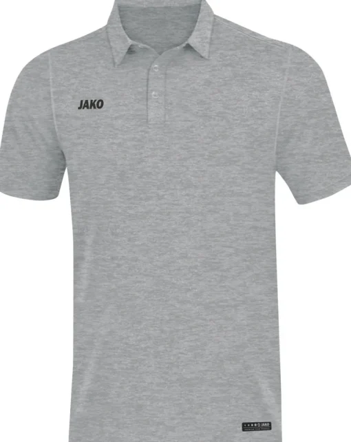 Jako Premium Basics Polo grau meliert