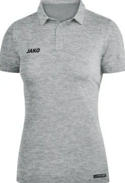 Jako Premium Basics Polo grau meliert
