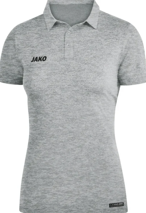 Jako Premium Basics Polo grau meliert