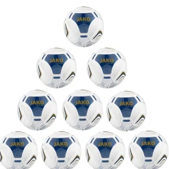 Jako 10x Ballpaket Trainingsball Prestige weiß/navy/gold inkl. Ballsack |  Größe 5