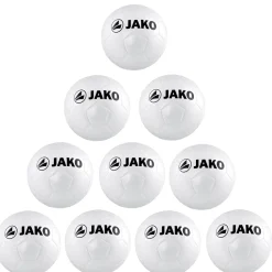 Jako 10x Ballpaket Trainingsball Classic weiß inkl. Ballsack | Größe 5