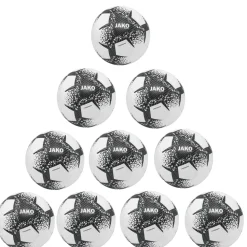 Jako 10x Ballpaket Trainingsball Prestige weiß/schwarz/steingrau inkl. Ballsack |  Größe 4