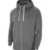 Nike Herren Full Zip Fleece Hoodie Park 20 grau-weiß